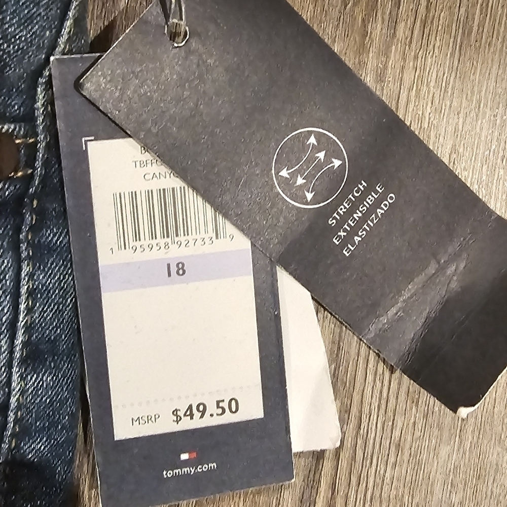 Tommy Hilfiger Boys Size 18 Blue Stretch Skinny Jeans - Picture 7 of 8